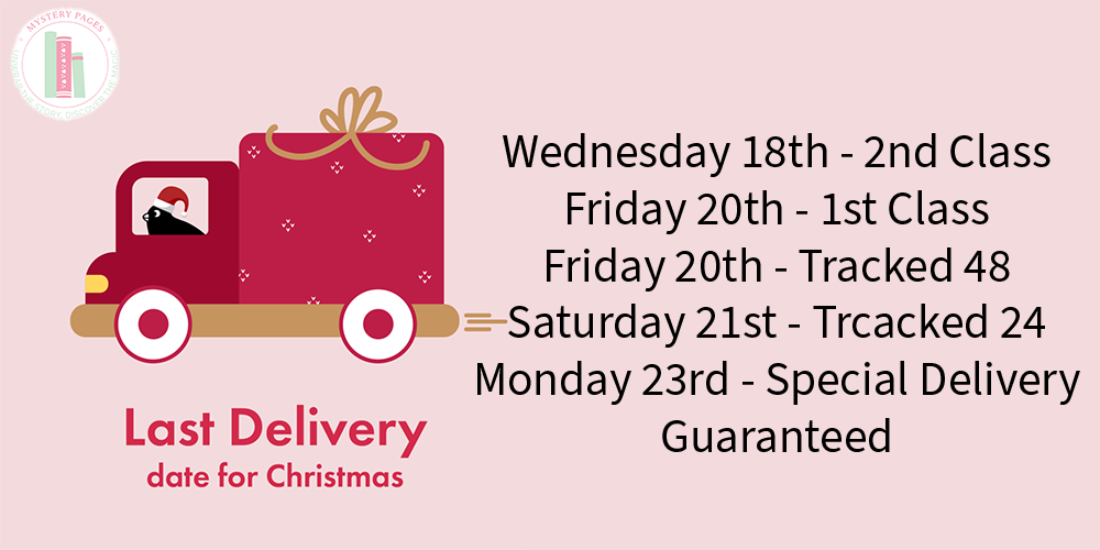 A list of our last days of postage in time for christmas depending on delivery choice